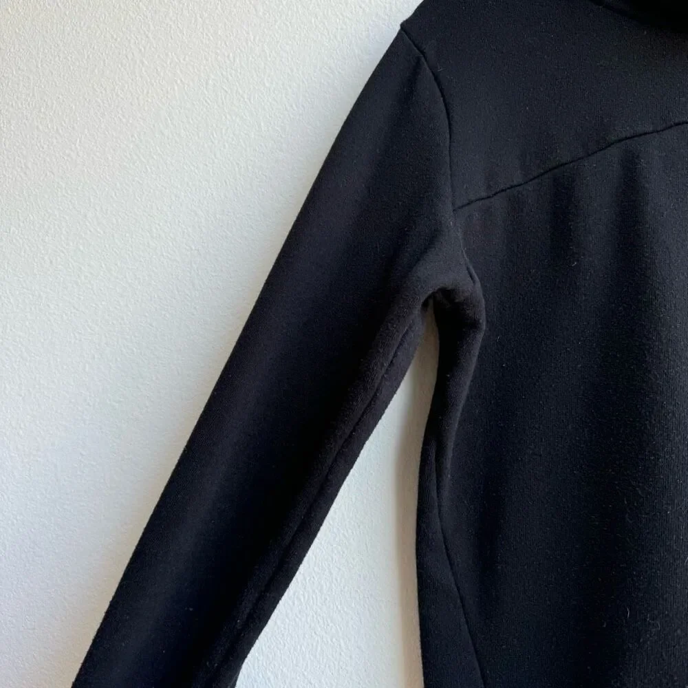 ALO Womens Clarify Turtleneck Sweatshirt Black Size XS, Small? logo Back Travel